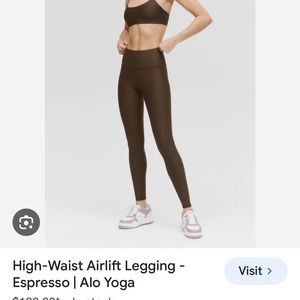Alo Airlift High Waist 7/8 Leggings in Espresso